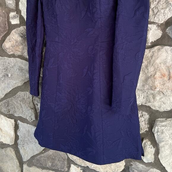 NEW Sz 2 Lilly Pulitzer Ivanna Long Sleeve Navy Caliente Pucker Jacquard Romper - Picture 7 of 11